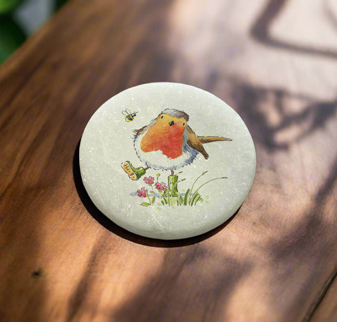 Single Robin Marble Memorial